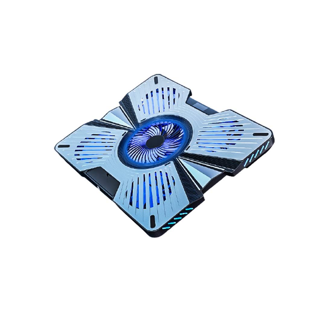 FEANG RGB Laptop Cooling Pad for 11-17 Inch Gaming Laptops - 5 Ultra Quiet Blue LED Fans with Touch Control & Metal Panel - Perfect for Gaming, Streaming & Office Work