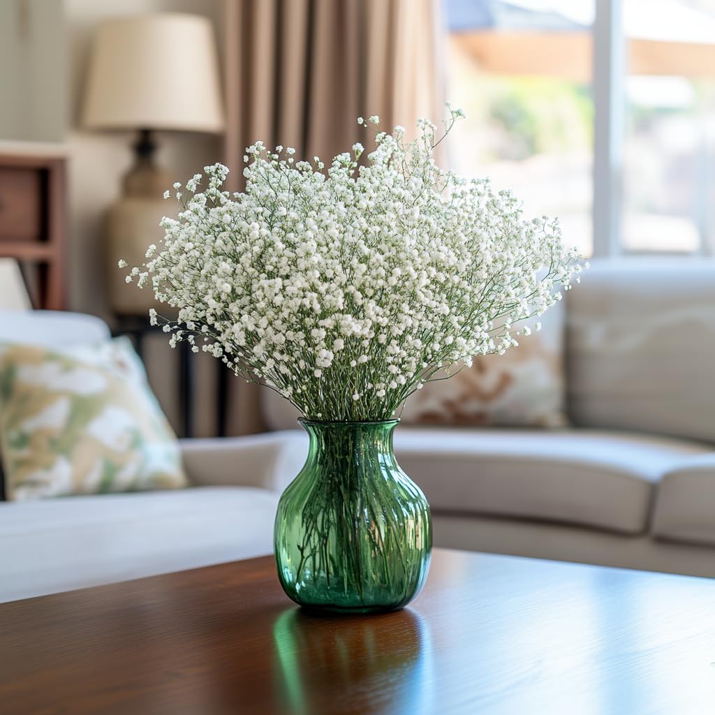 120 Stems Fresh Cut Gypsophila (Baby's Breath) Flowers - Perfect Wedding Bouquet Filler, Bridal Shower Decor, Centerpiece Arrangement - Ideal for Weddings, Baby Showers, Events & Home Decor