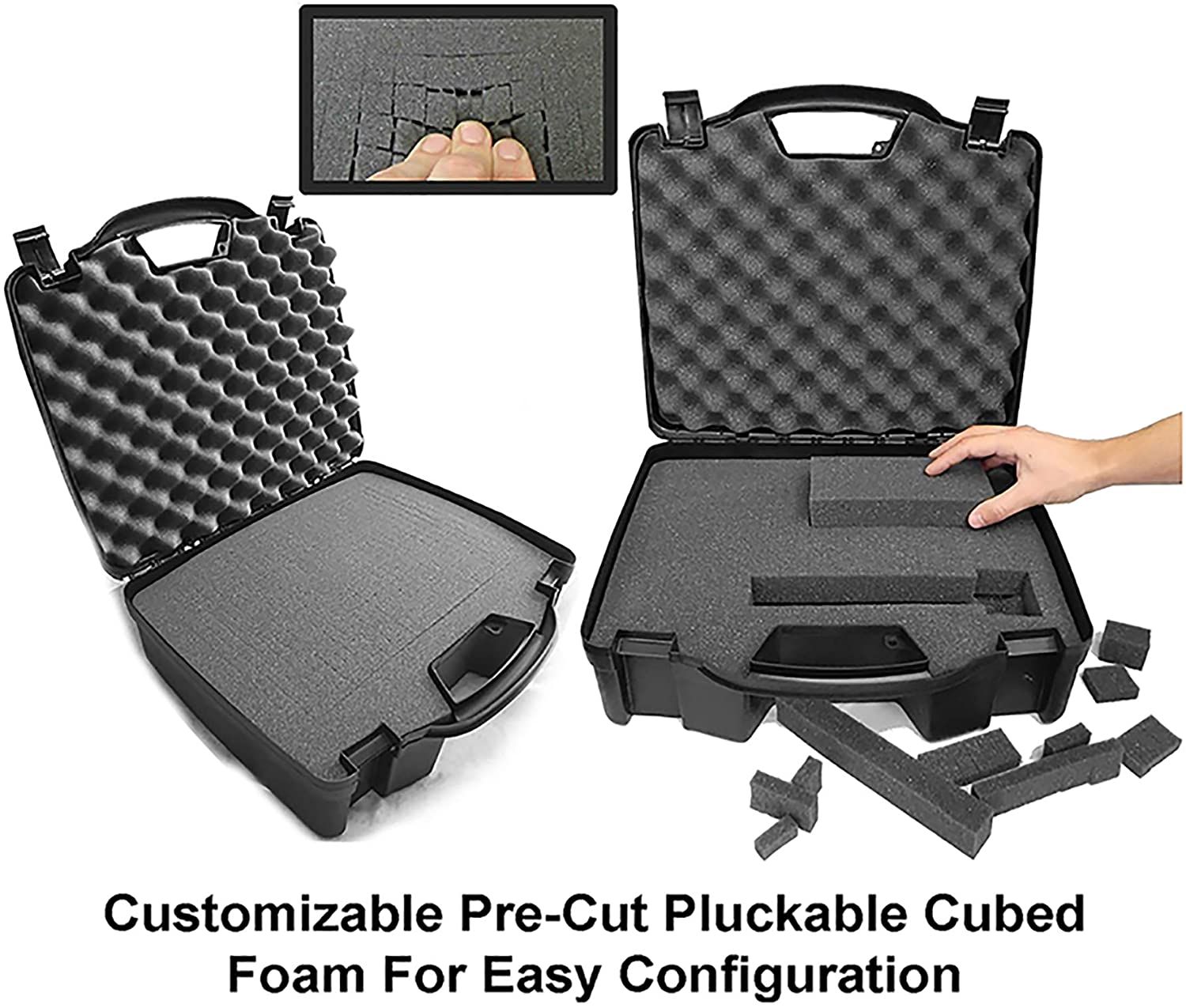 CASEMATIX Universal Wireless Microphone Case with Customizable Foam - Compatible with Shure, AKG, Sennheiser, GTD, Innopow, Fifine Mic Receivers & Transmitters - Perfect for Studio, Live Performance, and Travel Storage