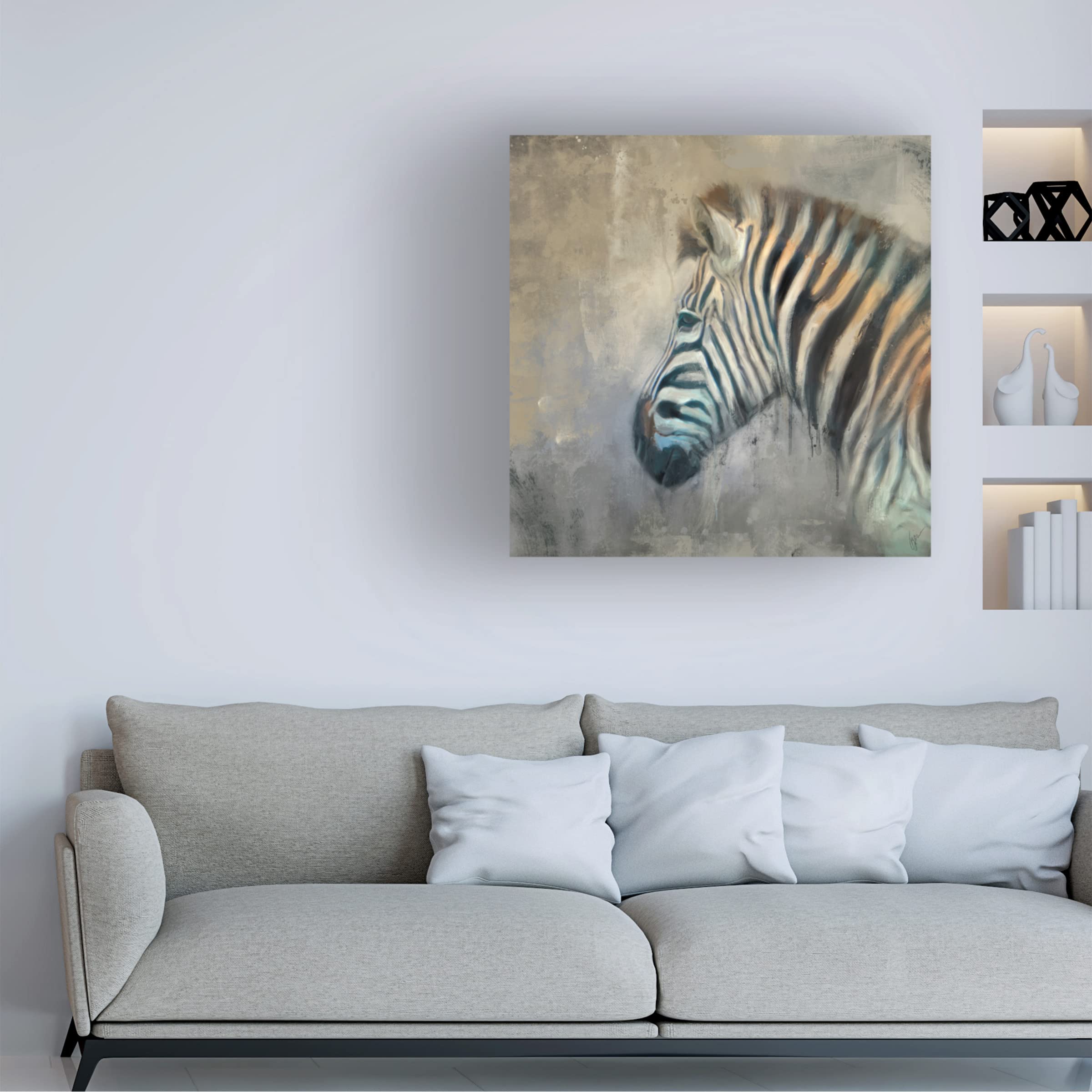 Trademark Fine Art 'Pondering Life' by Jai Johnson - 35x35 Inch Canvas Wall Art - Modern Home Decor for Living Room, Bedroom & Office