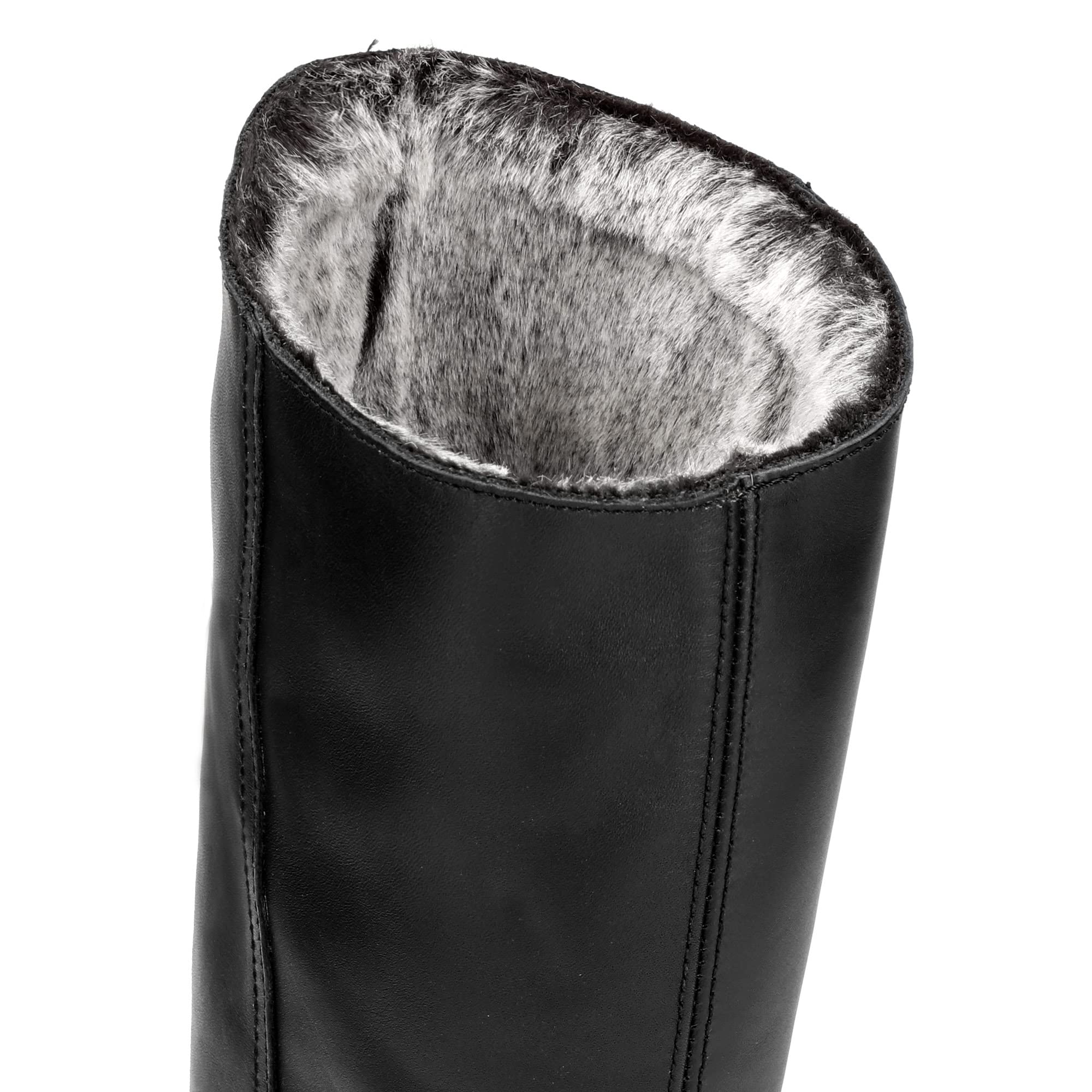 Panama Jack Tania Women's Ankle Boots - Black Leather Mid Calf Boots Size 9.5 | Comfortable Casual & Outdoor Shoes for Walking, Travel & Fall Fashion