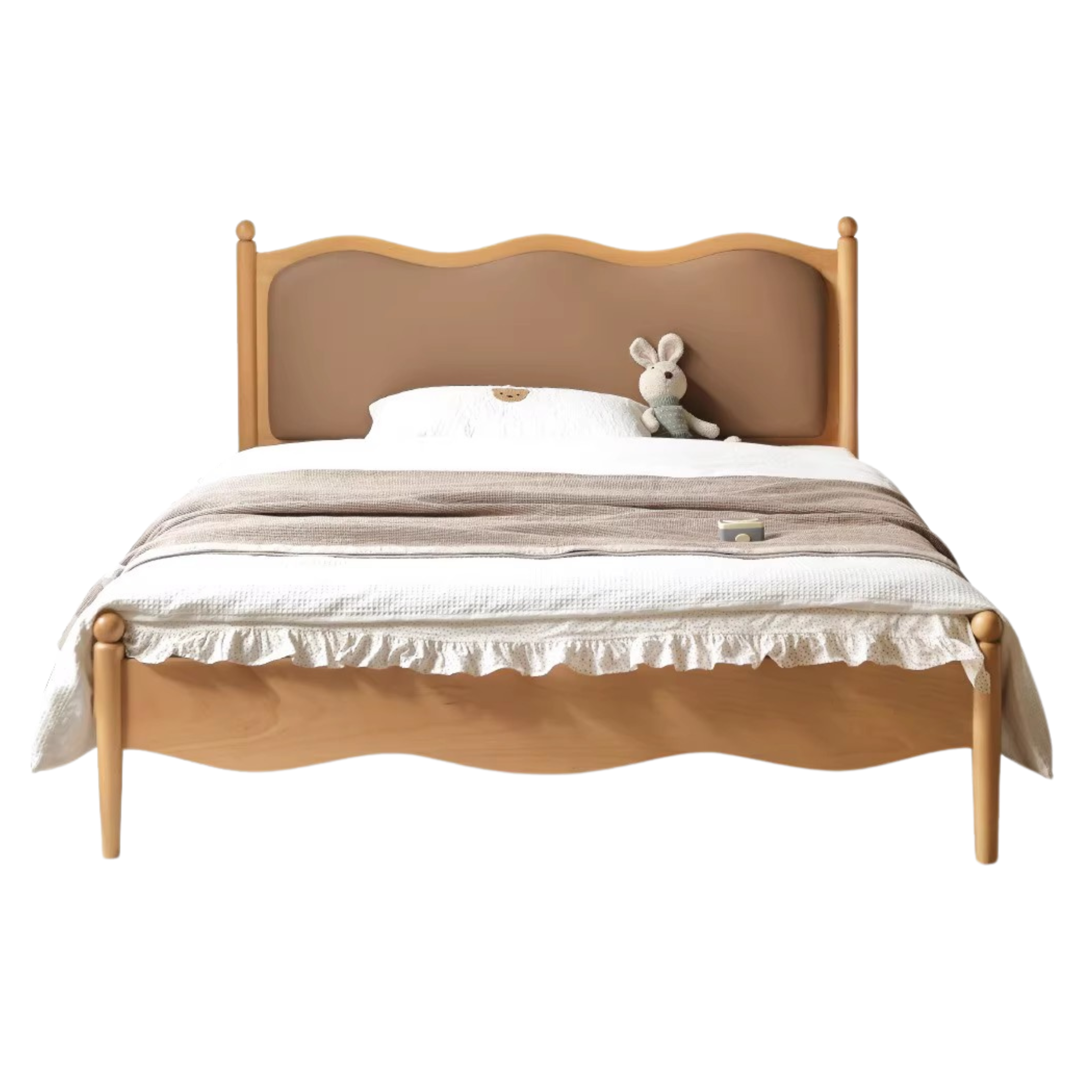 Solid Oak & Beech Wood Children's Bed - Princess Style for Girls & Classic Design for Boys | Durable Kids Bedroom Furniture for Playtime & Sweet Dreams