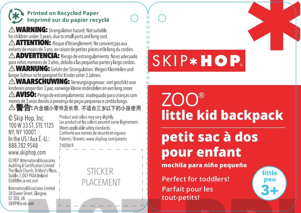 Skip Hop Toddler Backpack - 12 Inch Cute Monkey Design School Bag for Boys & Girls | Perfect for Preschool, Kindergarten, Daycare & Travel Accessories