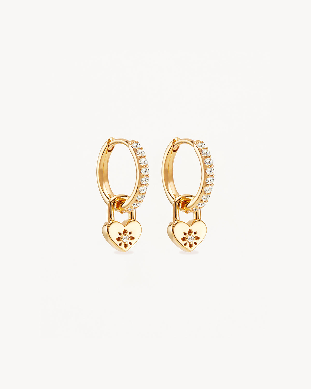 18K Gold Vermeil Love Unlocked Padlock Hoop Earrings - Romantic Gift for Her, Valentine's Day Jewelry, Anniversary Present for Girlfriend or Wife