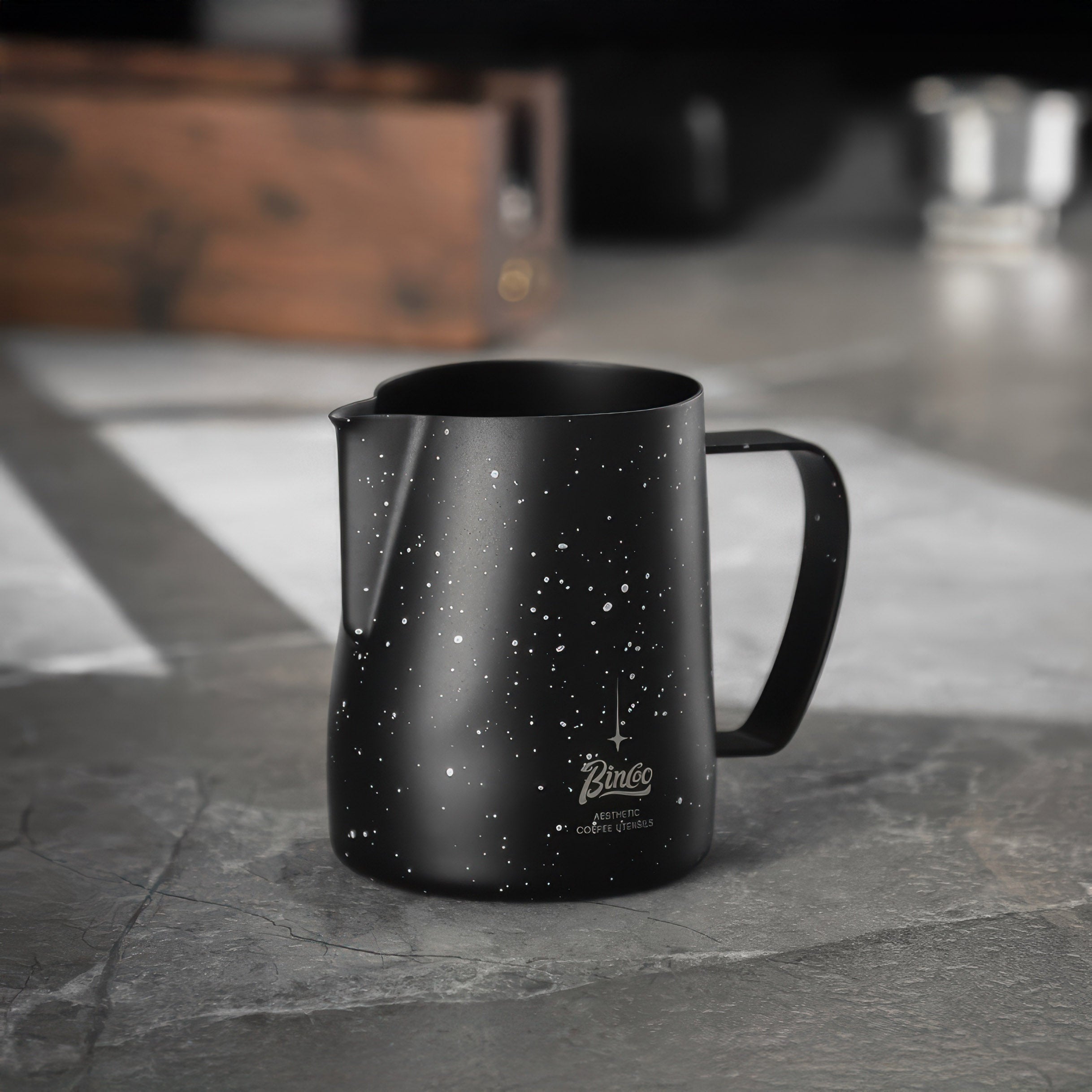 Professional Barista Milk Pitcher - Stainless Steel Latte Art Jug for Coffee Making, Perfect for Home Baristas & Coffee Shops - Ideal for Cappuccino, Latte & Espresso Drinks