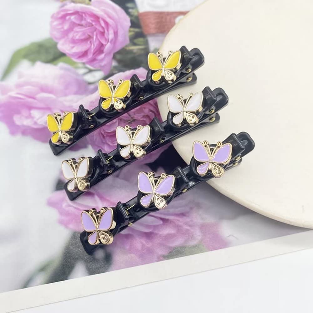 MYBOO Sparkling Butterfly Hair Clips for Women - Elegant Mini Hair Sectioning Clips for Styling, Salon, Braiding & Updos - Perfect for Hairdressing, DIY & Everyday Use