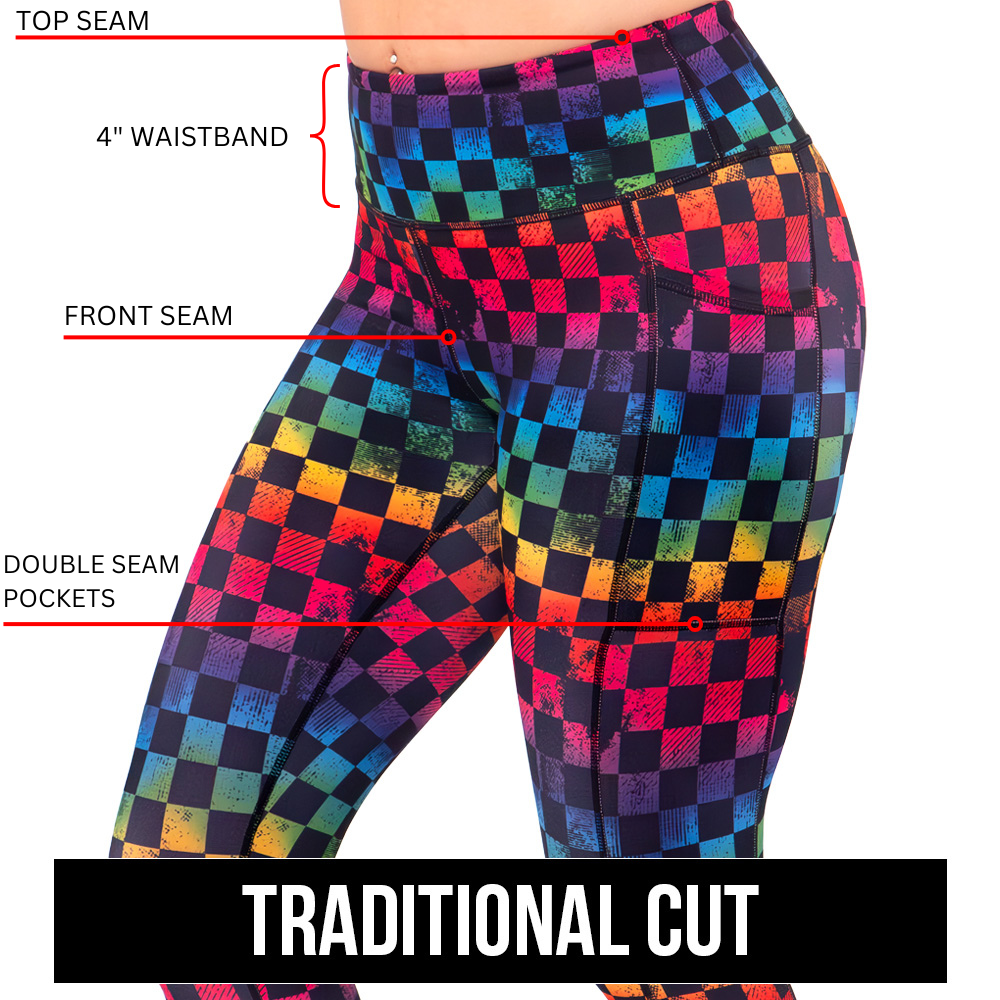 Prismatic Leggings for Women - High Waisted Yoga Pants with Colorful Geometric Patterns | Perfect for Yoga, Gym, Running & Everyday Wear
