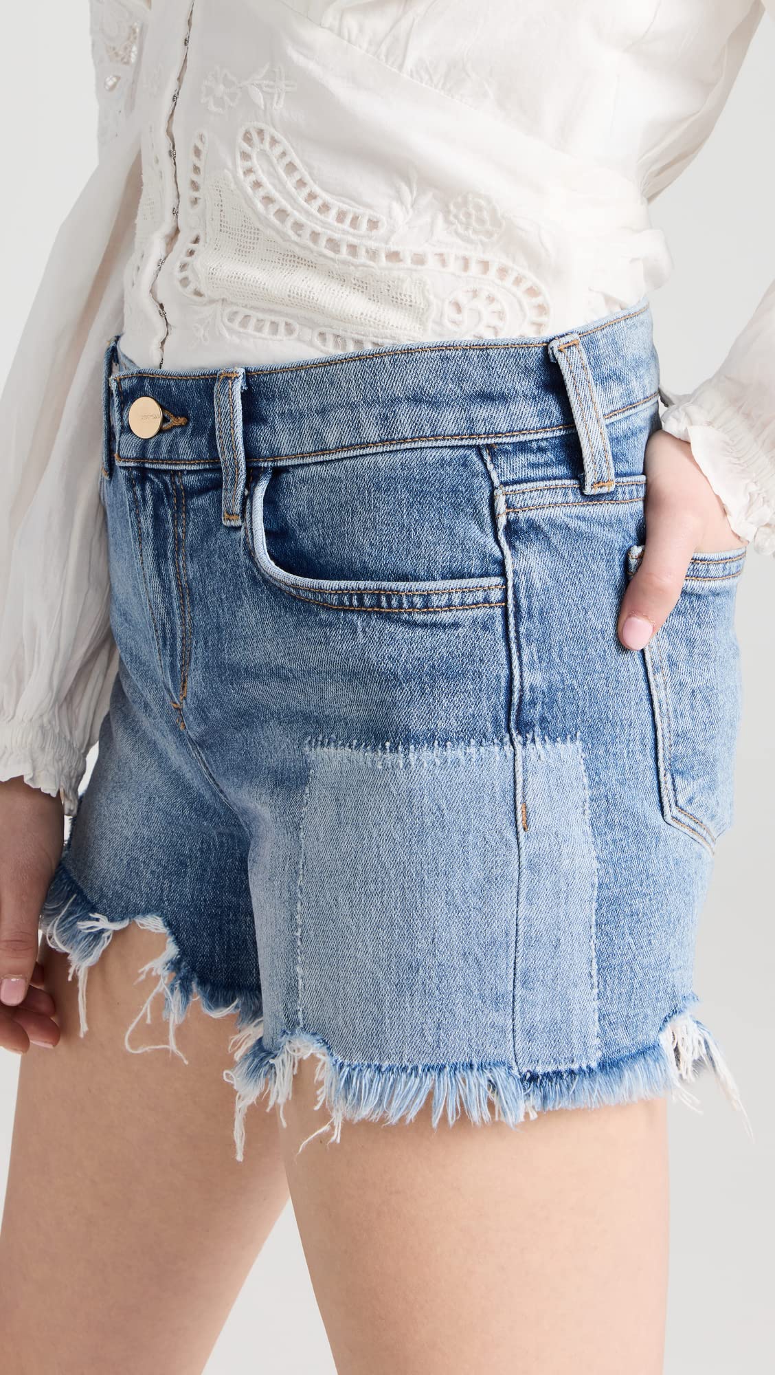Joe's Jeans Women's The Ozzie Denim Shorts - High Waisted Distressed Vintage Style for Casual Wear & Summer Outfits