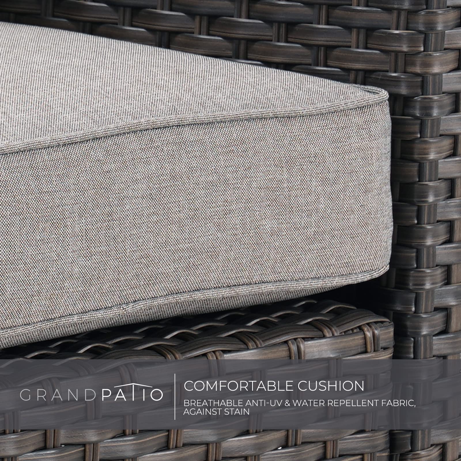Outdoor Wicker Sectional Sofa Set - Modular Patio Furniture with Thick Cushions & Durable Frame for Deck, Porch, Poolside or Garden - Perfect for Relaxing, Entertaining & Outdoor Lounging (Armless Design)