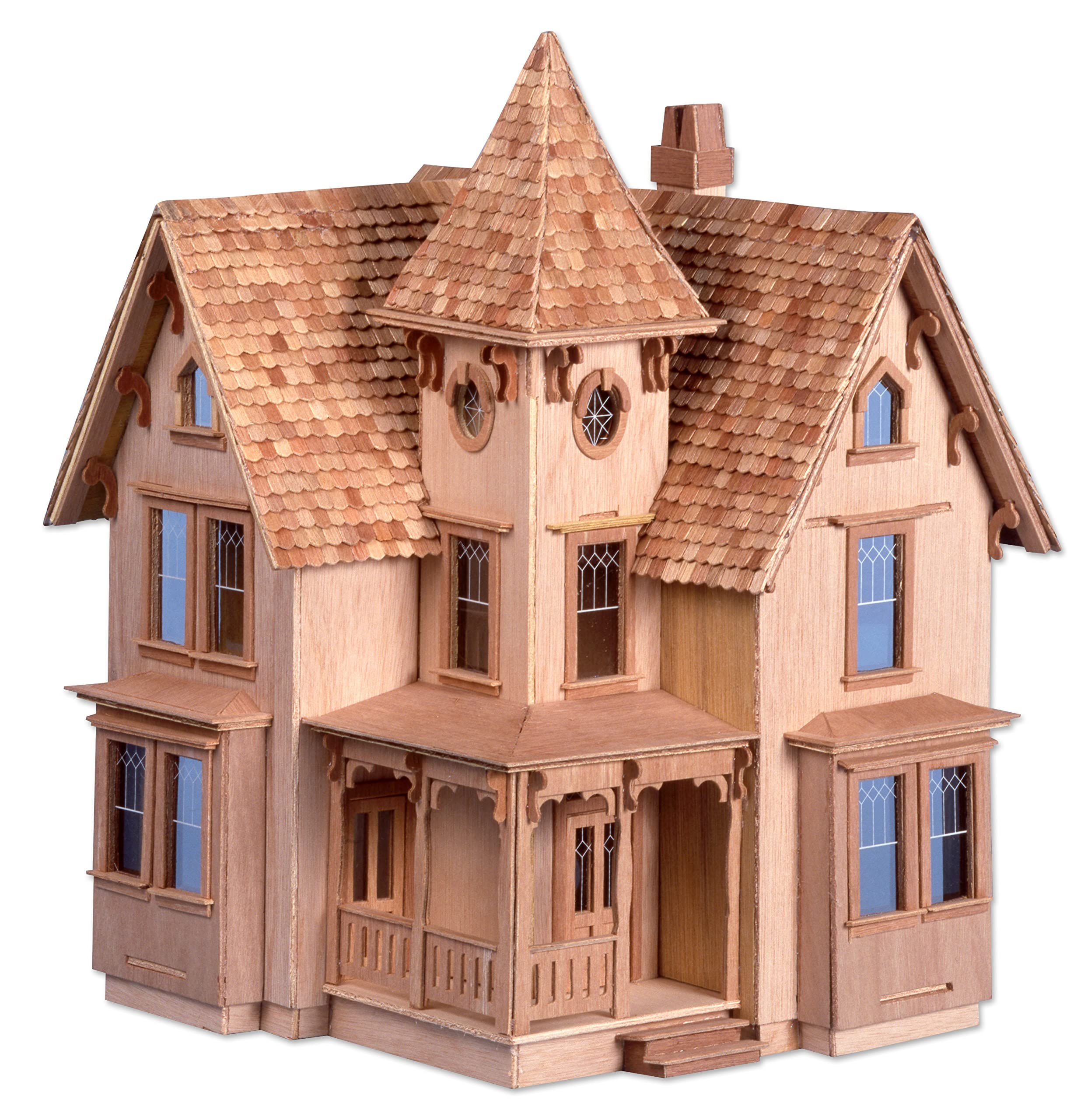 Greenleaf Fairfield Dollhouse Kit - 1/24 Scale Miniature Dollhouse for Collectors & Hobbyists | Perfect for Home Decoration, Gift Giving & Creative Play