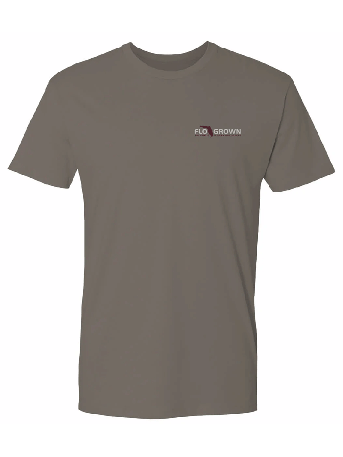 FloGrown FGM 1707 Men's Short Sleeve Fishing Flag T-Shirt - Stone Wash Comfort Fit - Perfect for Fishing Trips & Outdoor Adventures