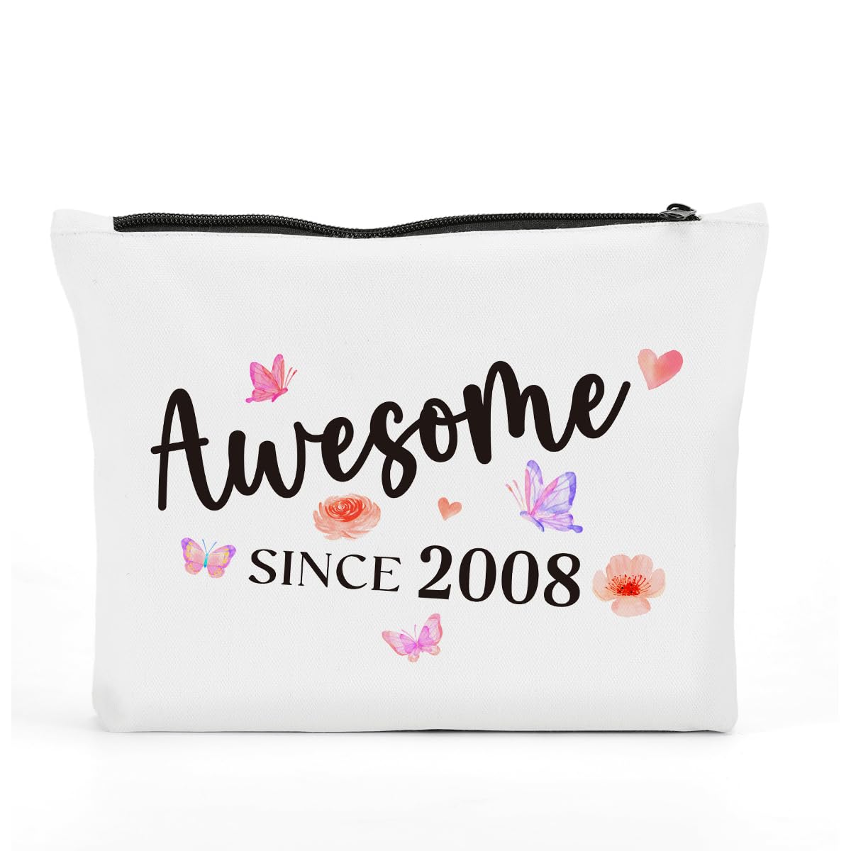 16th Birthday Makeup Bag for Girls - Cute Cosmetic Pouch for 16 Year Old Teens | Perfect Sweet 16 Gift Idea & Party Decoration | Great for Travel, School, or Sleepovers
