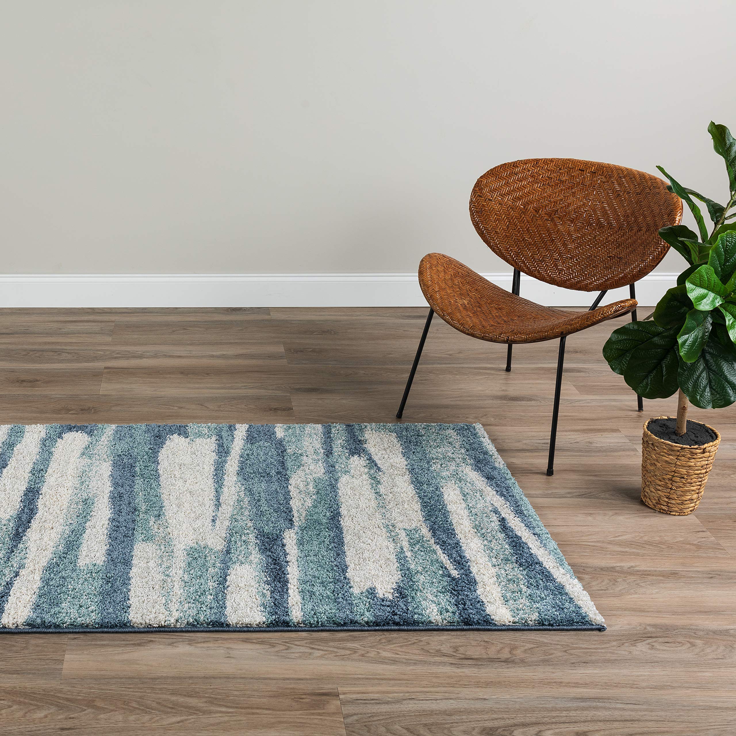 Addison Rugs Reston Area Rug 8'X10' Blue - Soft Modern Living Room Rug for Home Decor, Bedroom & Office