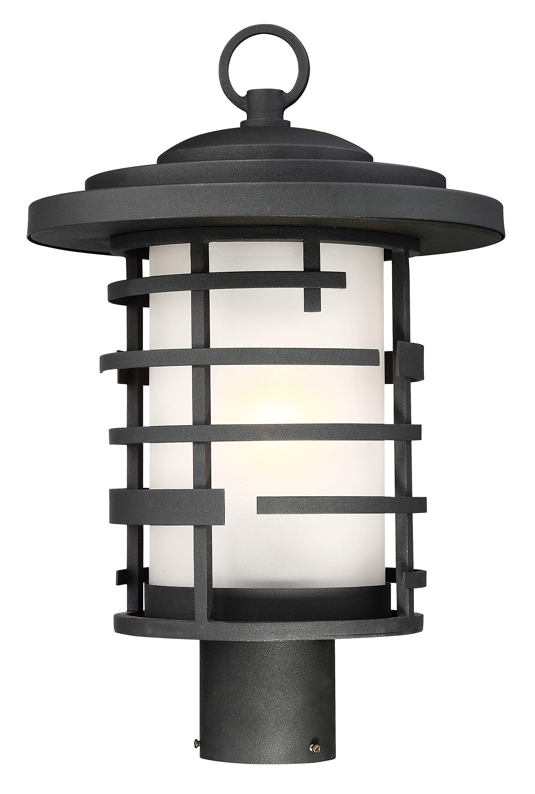 Nuvo 60/6406 Black One Light Hanging Lantern Post - Perfect for Porch, Patio, and Outdoor Entryway Lighting
