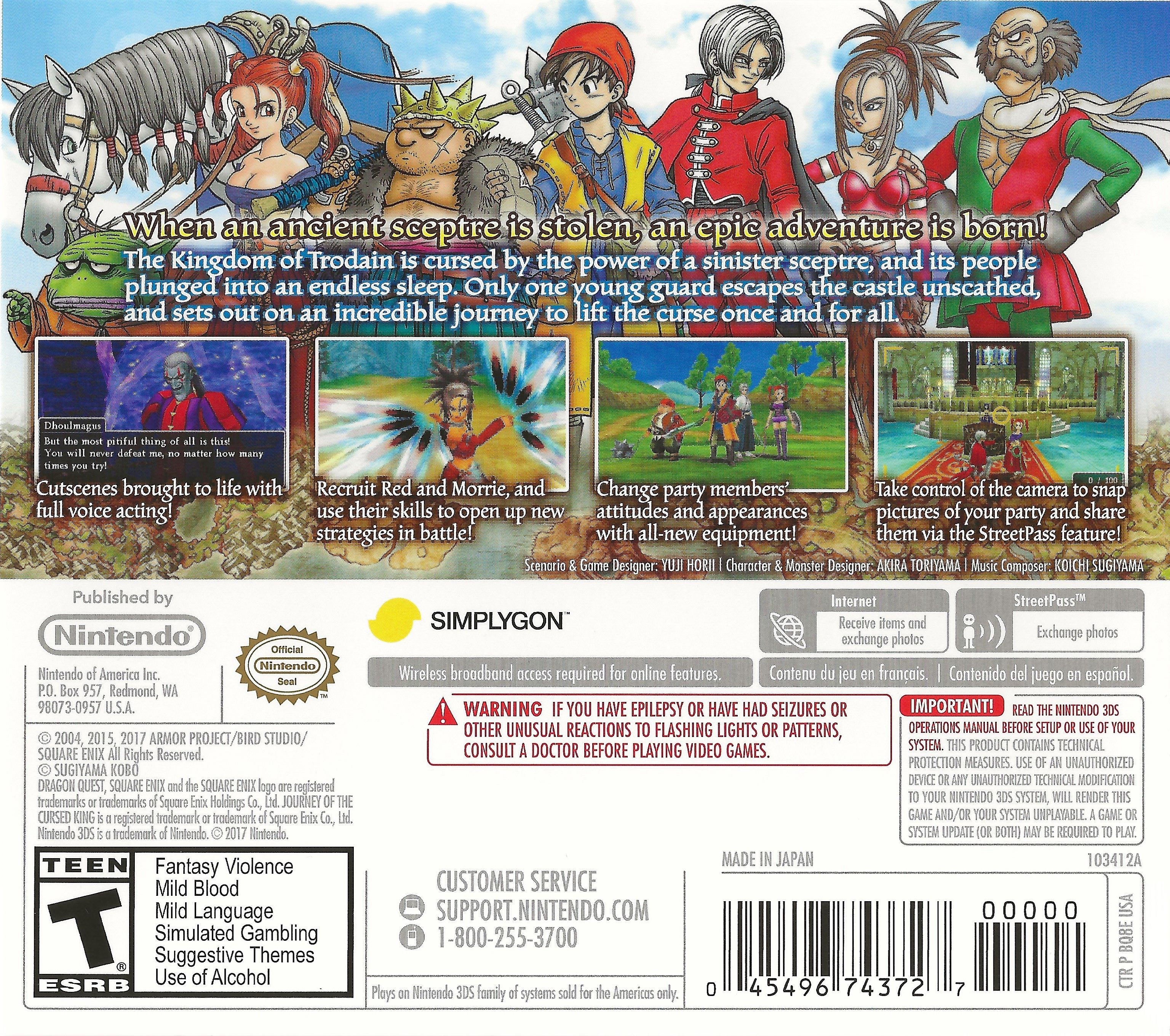 Dragon Quest VIII: Journey of the Cursed King - Nintendo 3DS RPG Adventure Game | Epic Fantasy Quest with Turn-Based Battles | Perfect for Travel & Commuting Entertainment