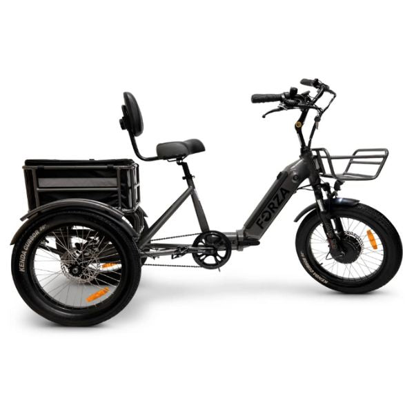 Go Bike FORZA Compact Foldable Electric Tricycle for Adults - 250W Motor, 20MPH, 30-50 Mile Range - Perfect for Commuting, Campus & Urban Transportation