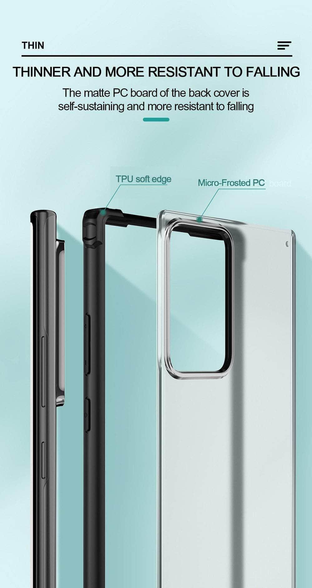 Premium Shockproof Frosted Transparent Case for Samsung Galaxy Note 20 Ultra/S10/S20 Plus - Slim Protective Cover with Military-Grade Drop Protection | Perfect for Work, Travel & Everyday Use
