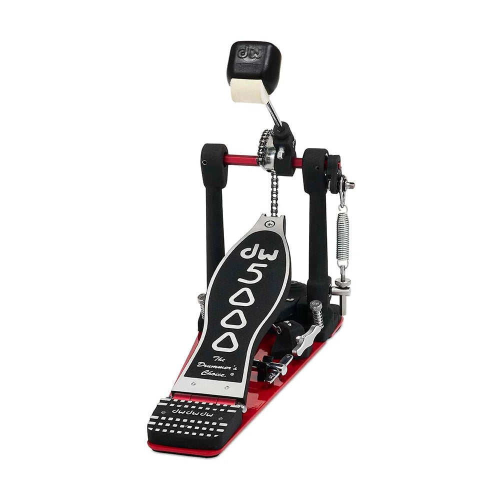 DW 5000 Series Single Bass Drum Pedal with Chain Drive - Professional Drum Kit Accessory for Live Performances & Studio Recording