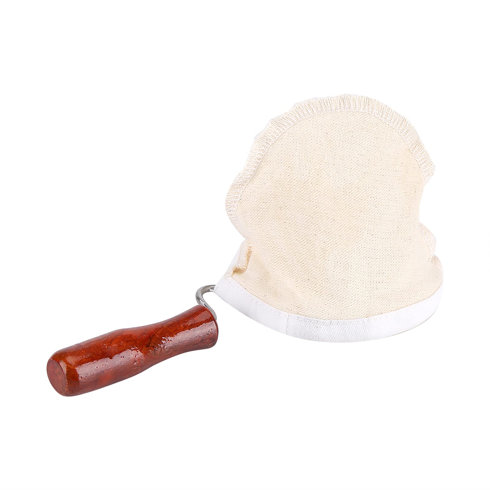 Reusable Cloth Coffee Filter with Wood Handle - Handmade for Pour Over Brewing