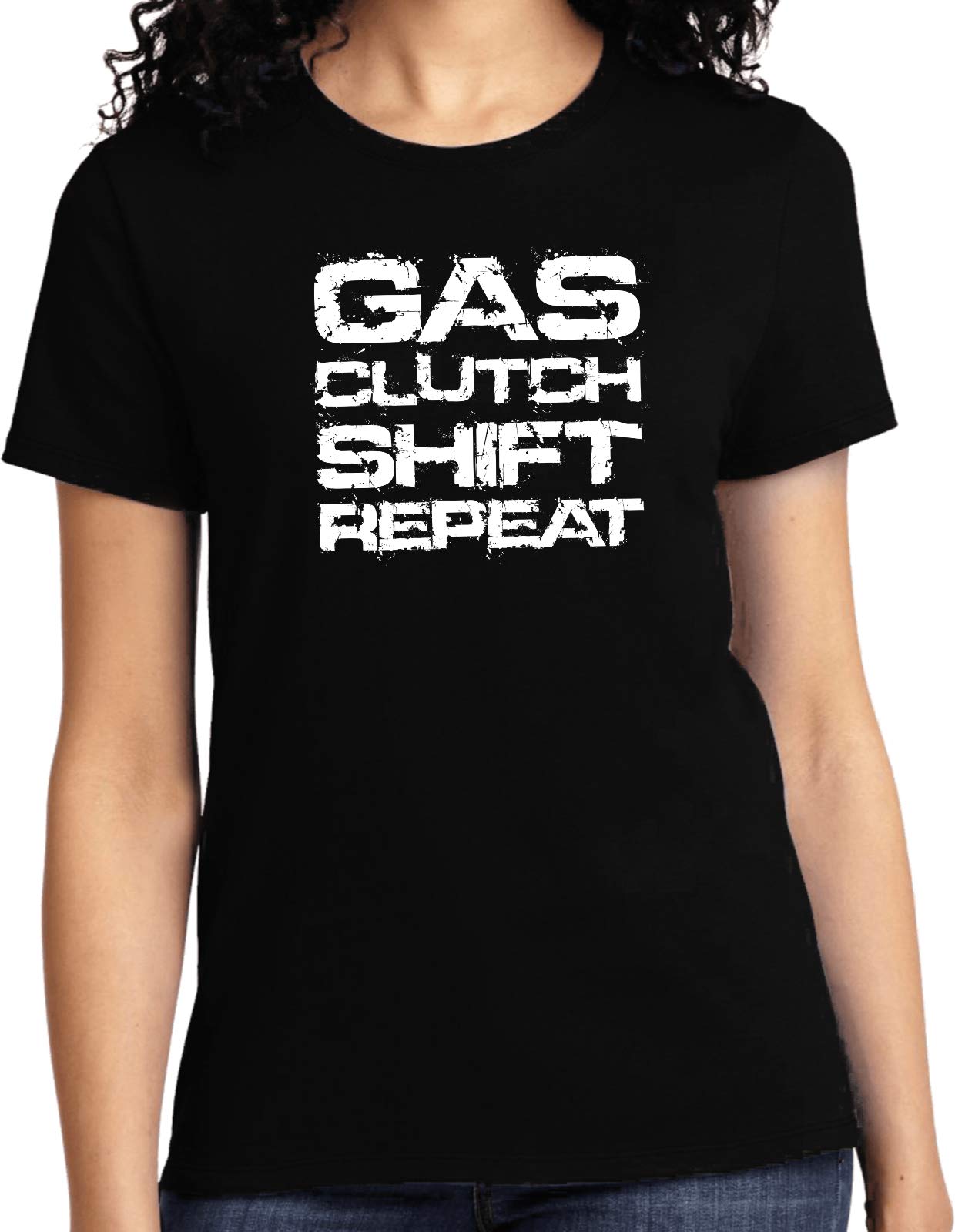 Ladies Gas Clutch Shift T-Shirt - Stylish Casual Wear