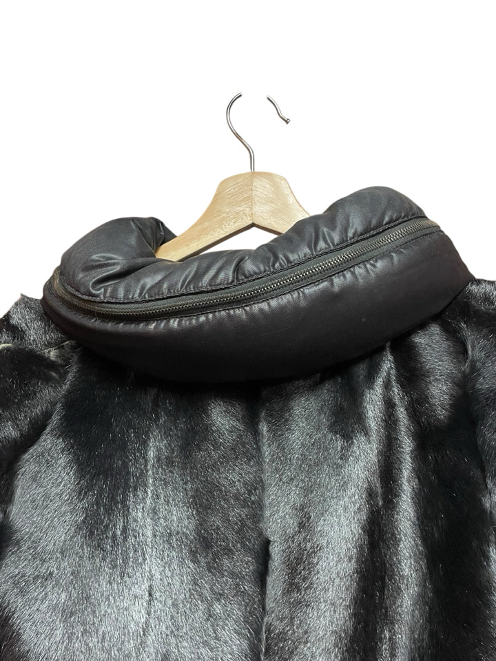 Prada Women's XS Goat Fur Bomber Jacket - Luxury Winter Coat for Fashionable Outfits & Cold Weather Protection