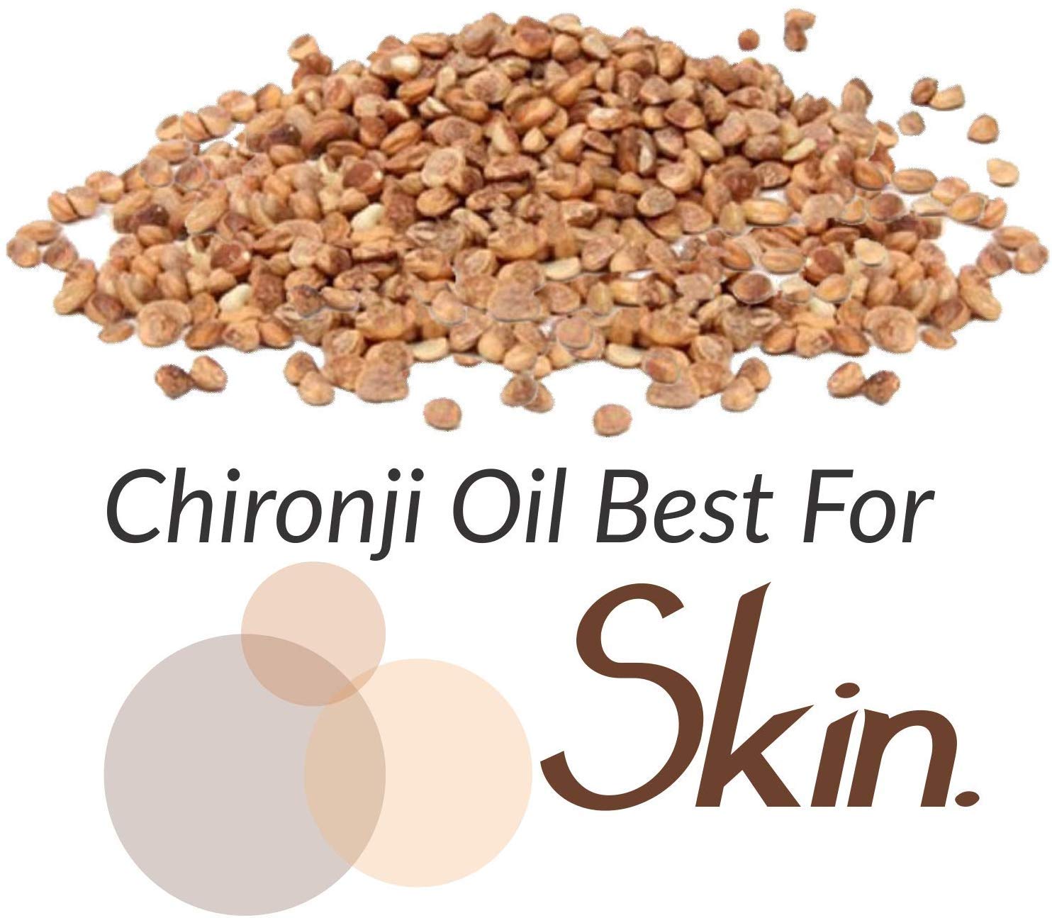 100% Pure Organic Salvia Chironji (Buchanania Lanzan) Carrier Oil - Undiluted Natural Oil for Skin & Hair Care - Reduces Wrinkles, Soothes Skin, Clears Nasal Congestion - 15ml with Dropper - Perfect for Aromatherapy, Massage & DIY Beauty Products