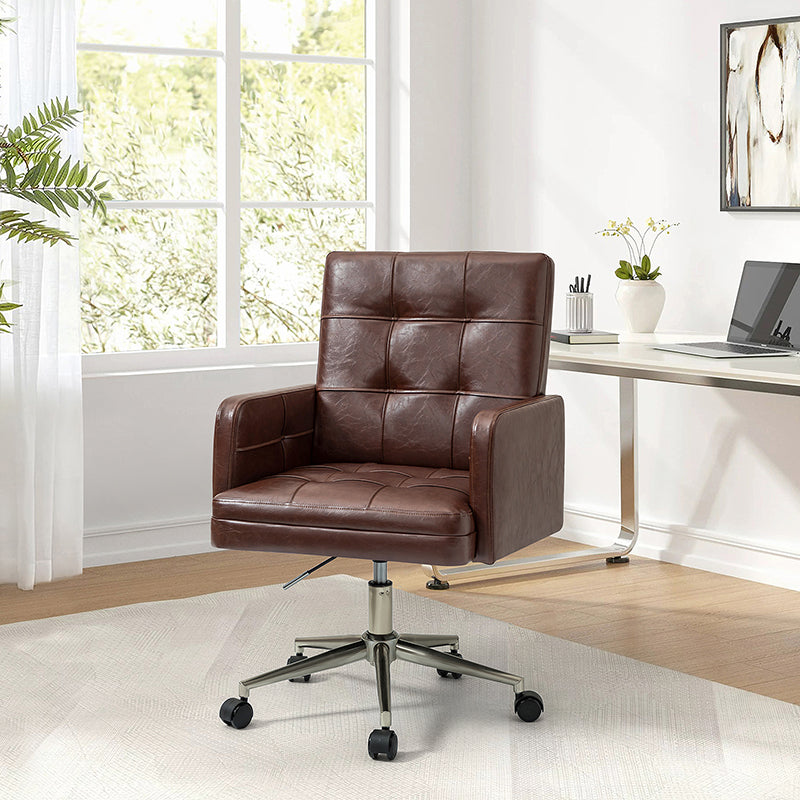 Ergonomic Leo Task Chair - Adjustable Office Chair with Lumbar Support for Home & Office Workspaces - Perfect for Long Hours of Sitting, Computer Work, and Study Sessions
