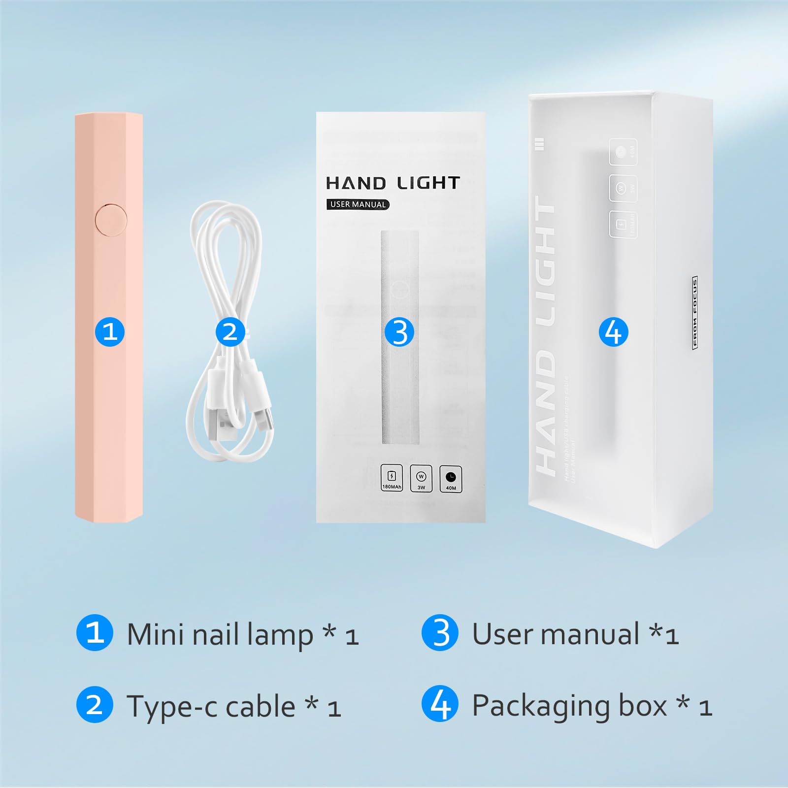 ANRUI Mini UV Nail Lamp for Gel Polish - Cordless Rechargeable Handheld UV Light for Fast Curing, Portable & Lightweight DIY Gel Nail Kit - Perfect for Home Manicures, Travel, Salon Use (Pink)
