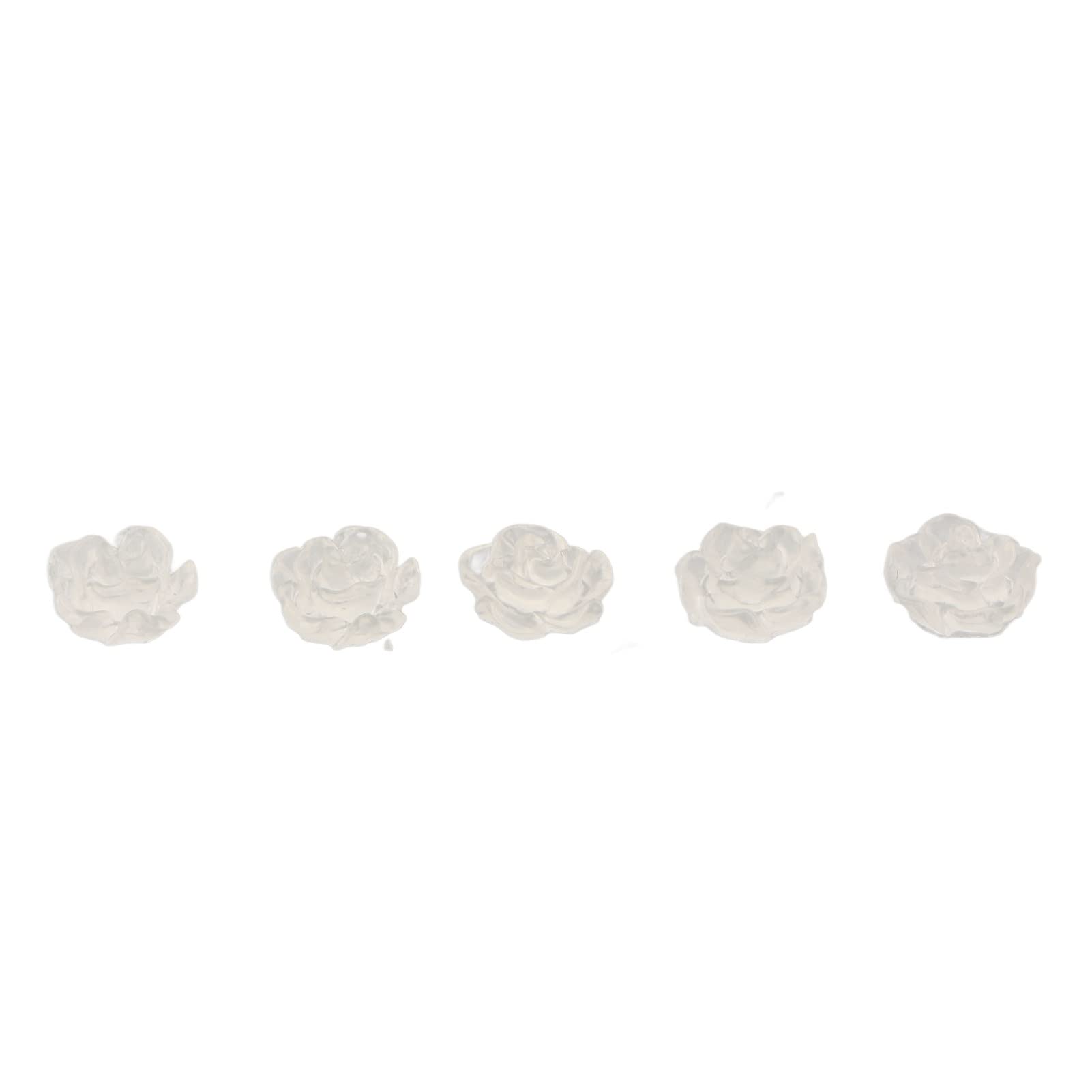 Ubersweet® 3D Flower Nail Art Decorations - Delicate Resin Nail Stickers for Women, DIY Manicure, Salon Supplies (Rose Red) - Perfect for Wedding, Party, and Special Occasion Nail Designs