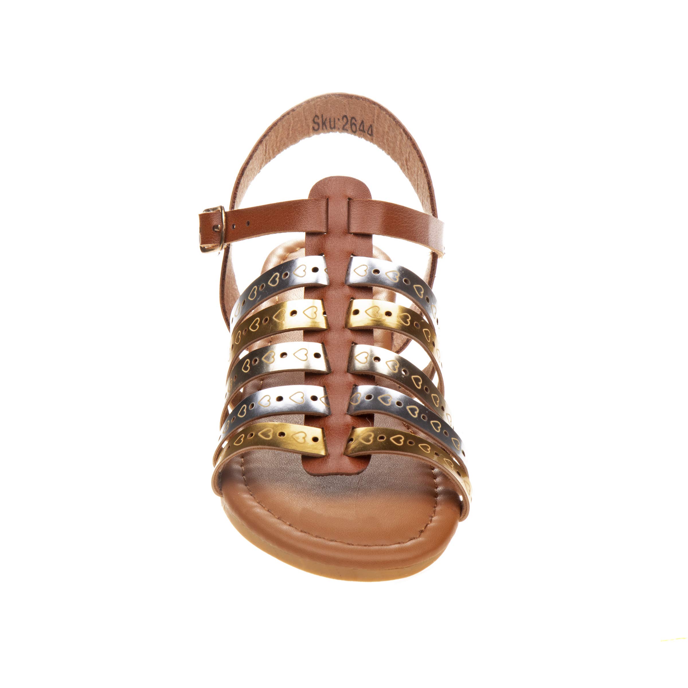Josmo Girls Sydney Flat Sandal - Silver Glitter Comfortable Kids Sandals for Toddlers Size 4 | Perfect for Beach, Pool, and Summer Outdoor Play