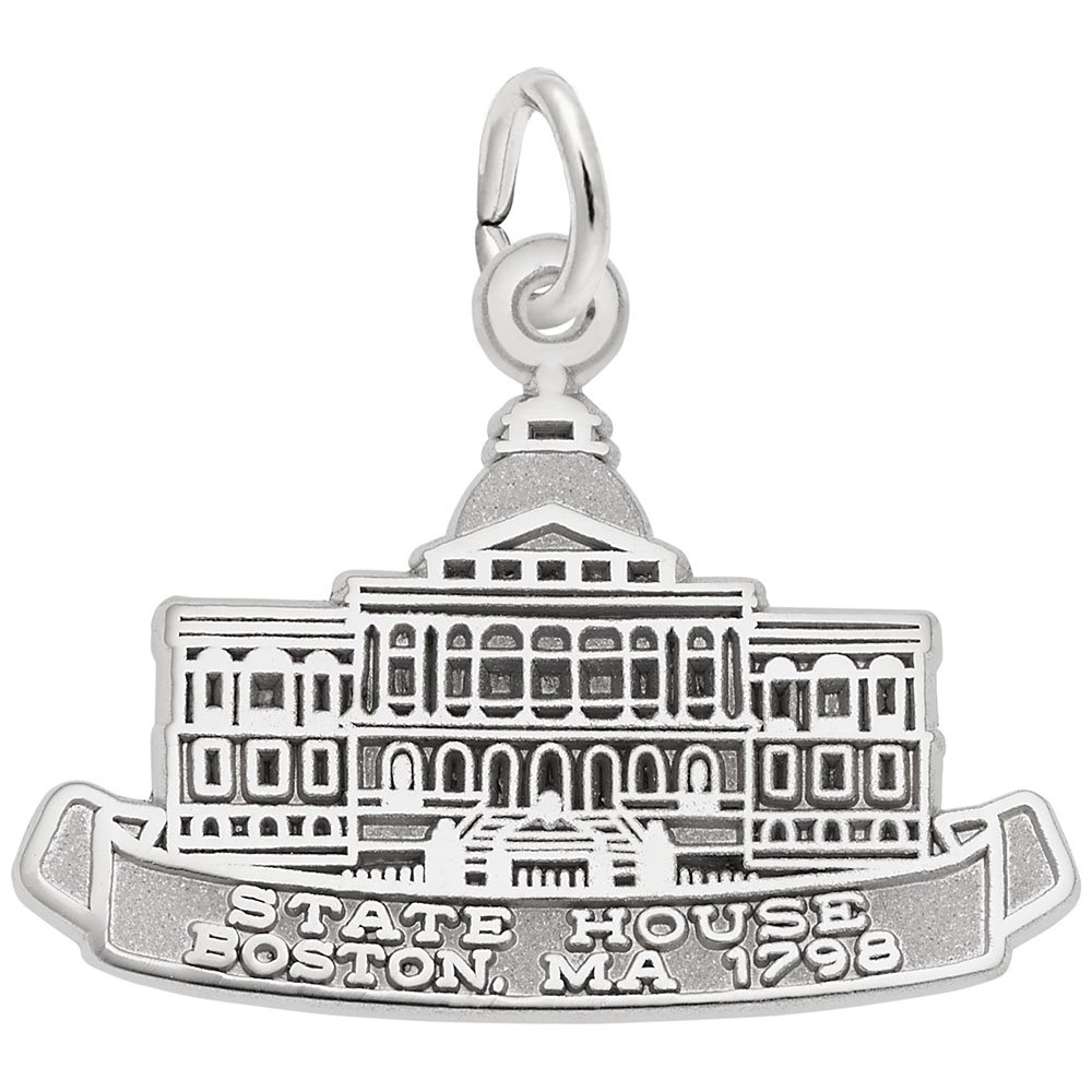 State House Boston Charm - Elegant Pendant for Bracelets & Necklaces - Perfect for Travel Souvenirs, Jewelry Making & Gifts