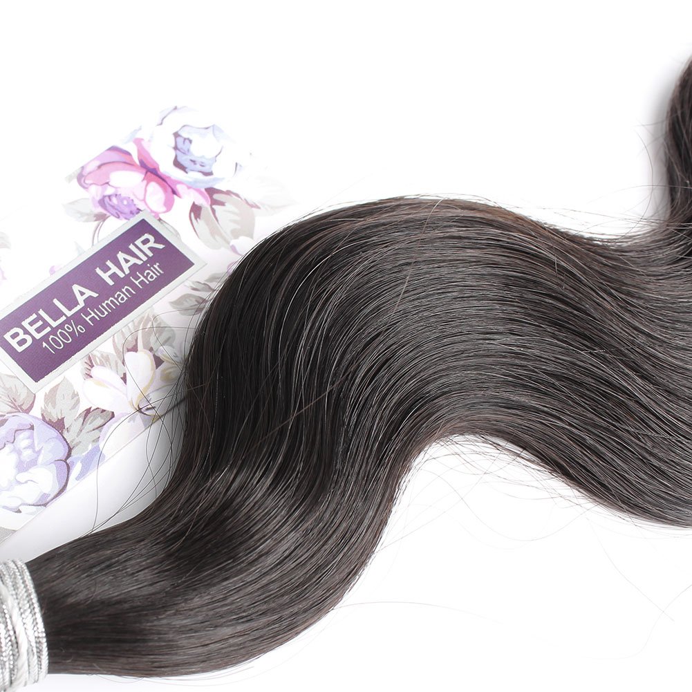 Bella Hair 100% Remy Virgin Brazilian Human Hair Extensions - 8-34 Inch Natural Body Wave Weave (1 Bundle) for Stunning Length & Volume | Perfect for Daily Styling, Special Occasions & Protective Hairstyles