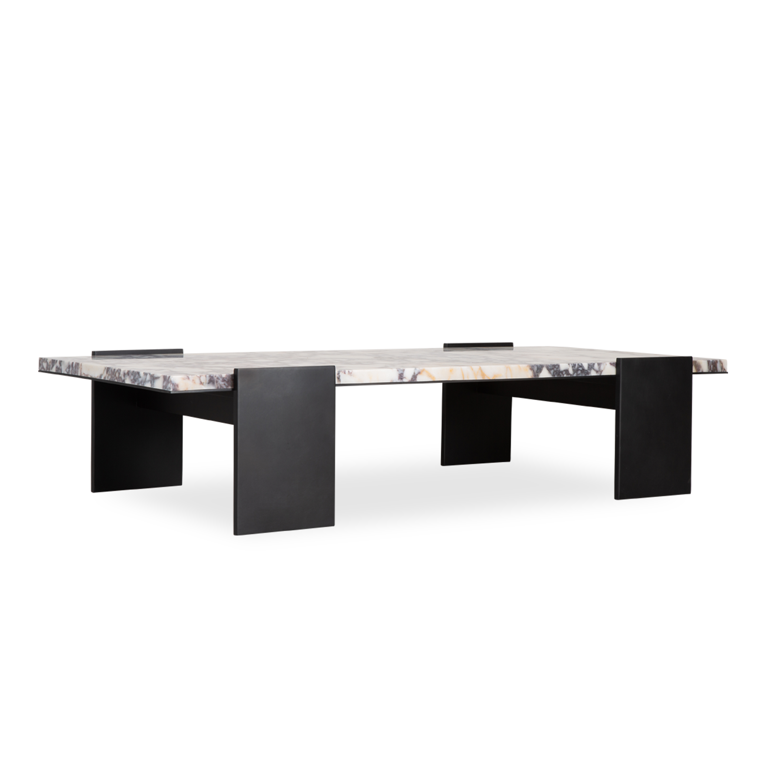 Modern Glass Beam Coffee Table - Mid-Century Style Living Room Center Table for Small Spaces - Perfect for Apartments, Condos & Cozy Homes