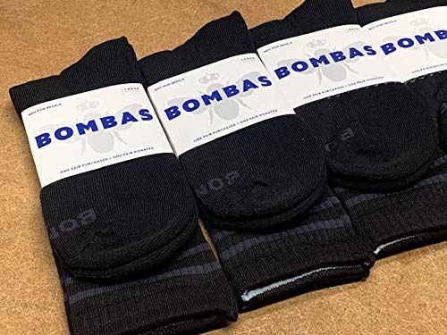 Bombas Black Socks for Men - 4 Pack Large Size - Comfortable & Durable Everyday Wear for Work, Gym & Casual Outfits