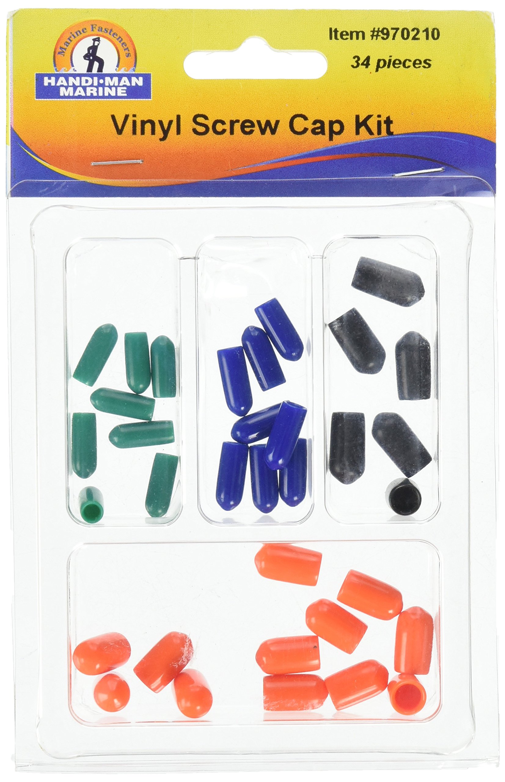 Marine 970210 Vinyl Screw Cap Kit - Waterproof Boat Deck Hardware for Marine Applications | Ideal for Boating, Yachting & Outdoor Waterproofing Projects