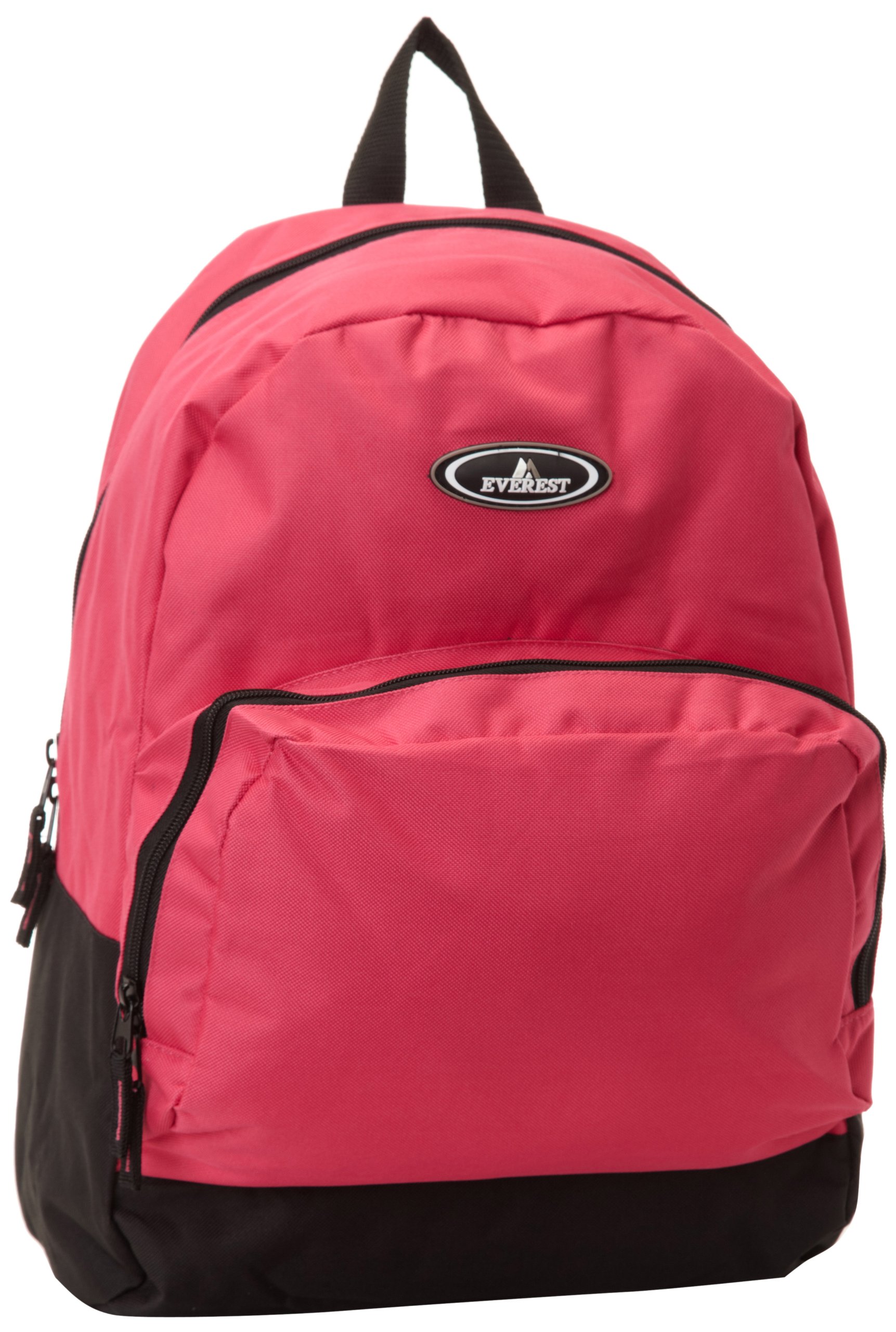 Everest Classic Travel Backpack with Front Organizer - Lightweight Durable Carry-On Backpack for Women & Men, Hot Pink - Perfect for College, Business Trips & Airplane Travel