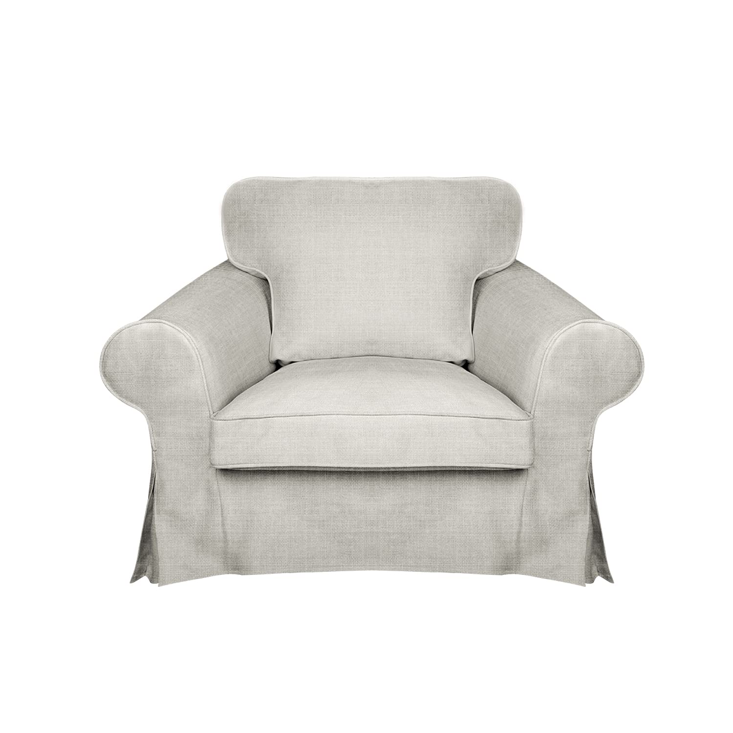 IKEA Ektorp Armchair Slipcover - 1 Seat Sofa Cover & Cushion Protector (T-14) | Washable Stretch Fabric for Living Room, Bedroom & Office
