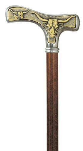 Premium Handcrafted Longhorn Walking Cane by Harvy Canes - Durable & Stylish Mobility Aid for Hiking, Outdoor Adventures, and Western-Themed Events