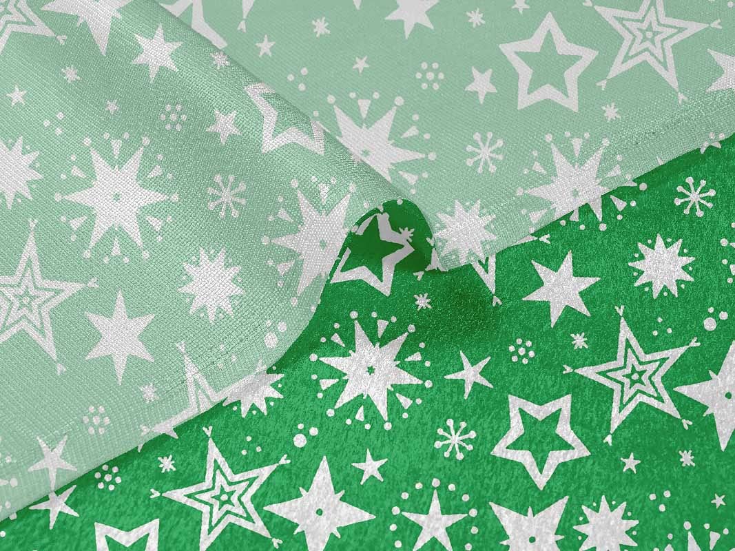 oneOone Velvet Green Christmas Print Fabric by The Yard - 58 Inch Wide Holiday Sewing Material for DIY Decor, Tree Skirts & Stockings (VR0)