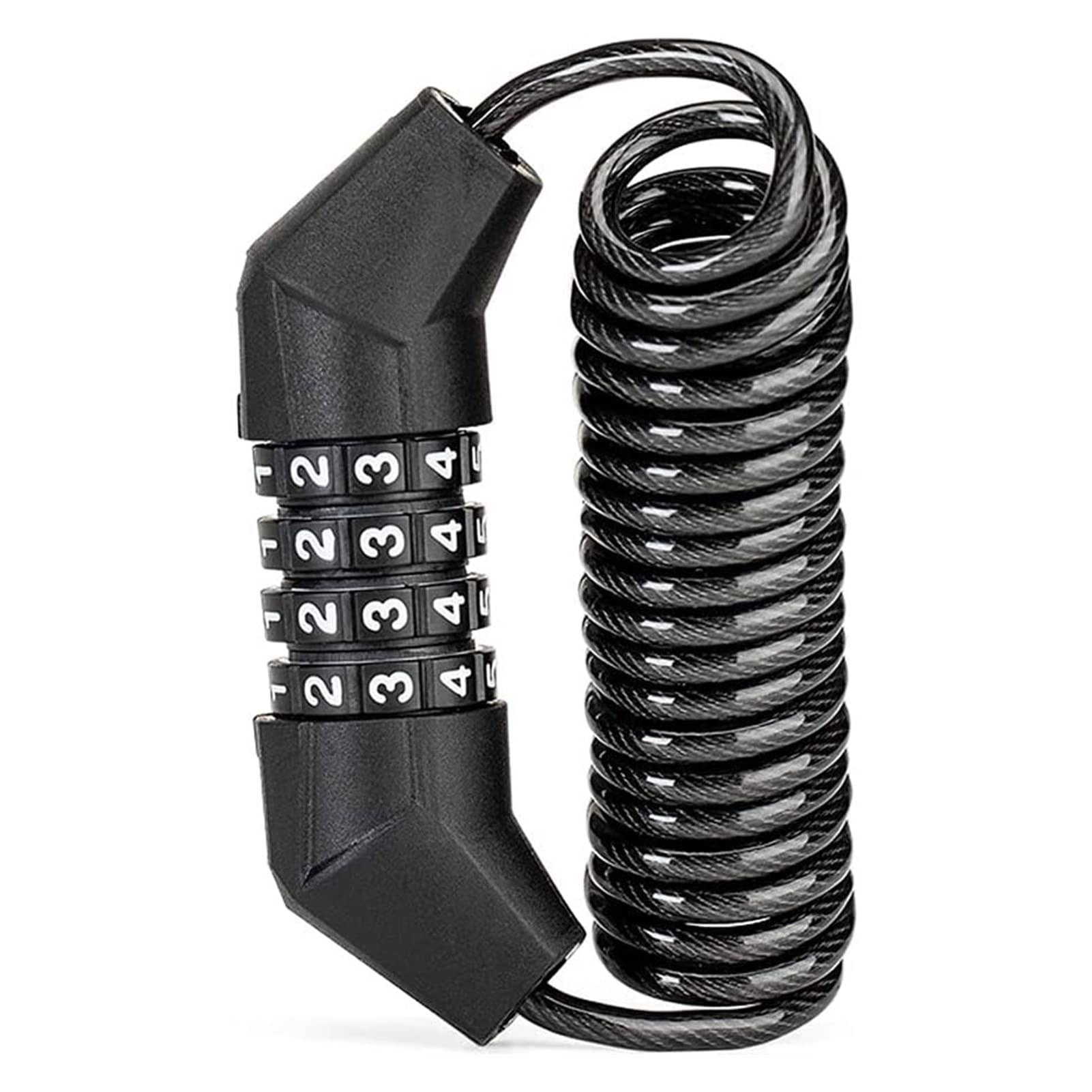 4 Digit Password Combination Bike Helmet Lock - Portable Anti-Theft Cable Lock for Motorcycle & Bicycle Helmets - Perfect for Commuting, Travel & Outdoor Adventures