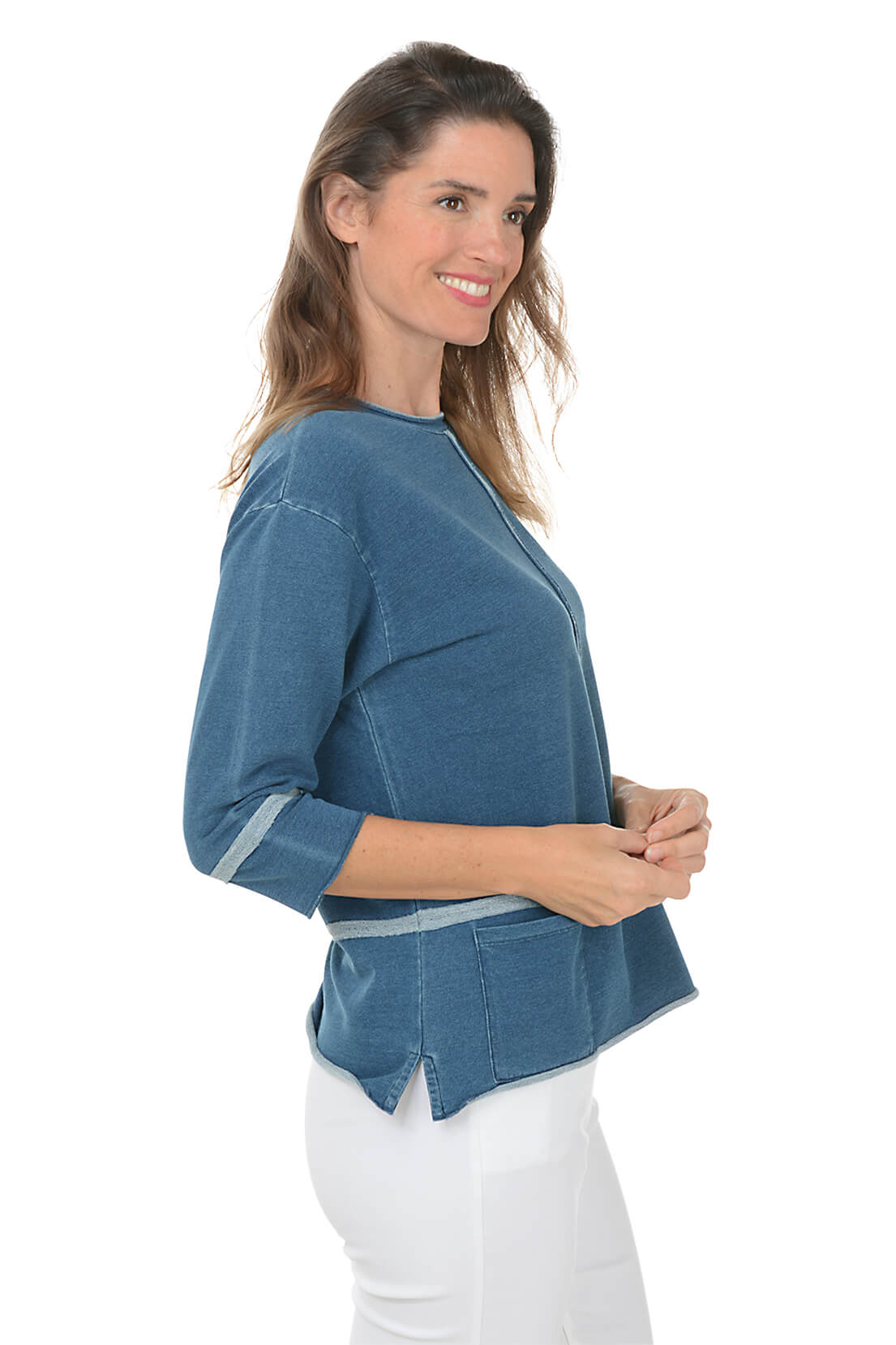 Women's Front Seam French Terry Top - Soft & Comfortable Casual Shirt for Everyday Wear | Perfect for Lounge, Workout & Running