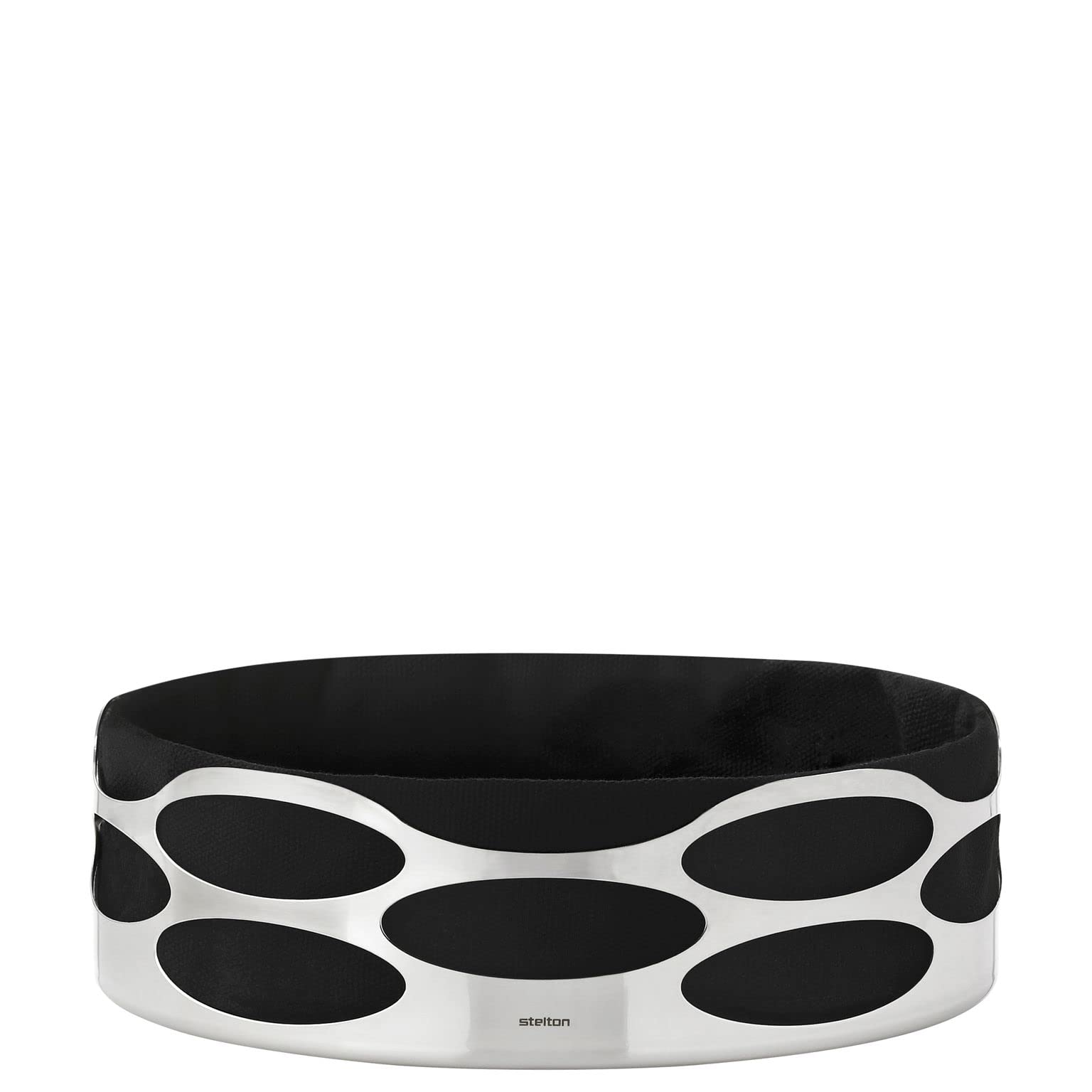 Stelton Embrace Bread Basket - Black | Modern Bread Storage Basket for Kitchen Countertop | Perfect for Bread, Pastries, and Fruit Display