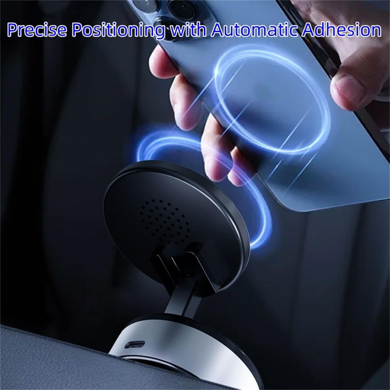 360° Magnetic Phone Holder for Car - Strong Vacuum Suction Cup & Ultra-Stable Mount - Compatible with iPhone, Samsung & All Smartphones - Perfect for Driving, Gym Workouts & Home Use on Mirrors/Smooth Surfaces