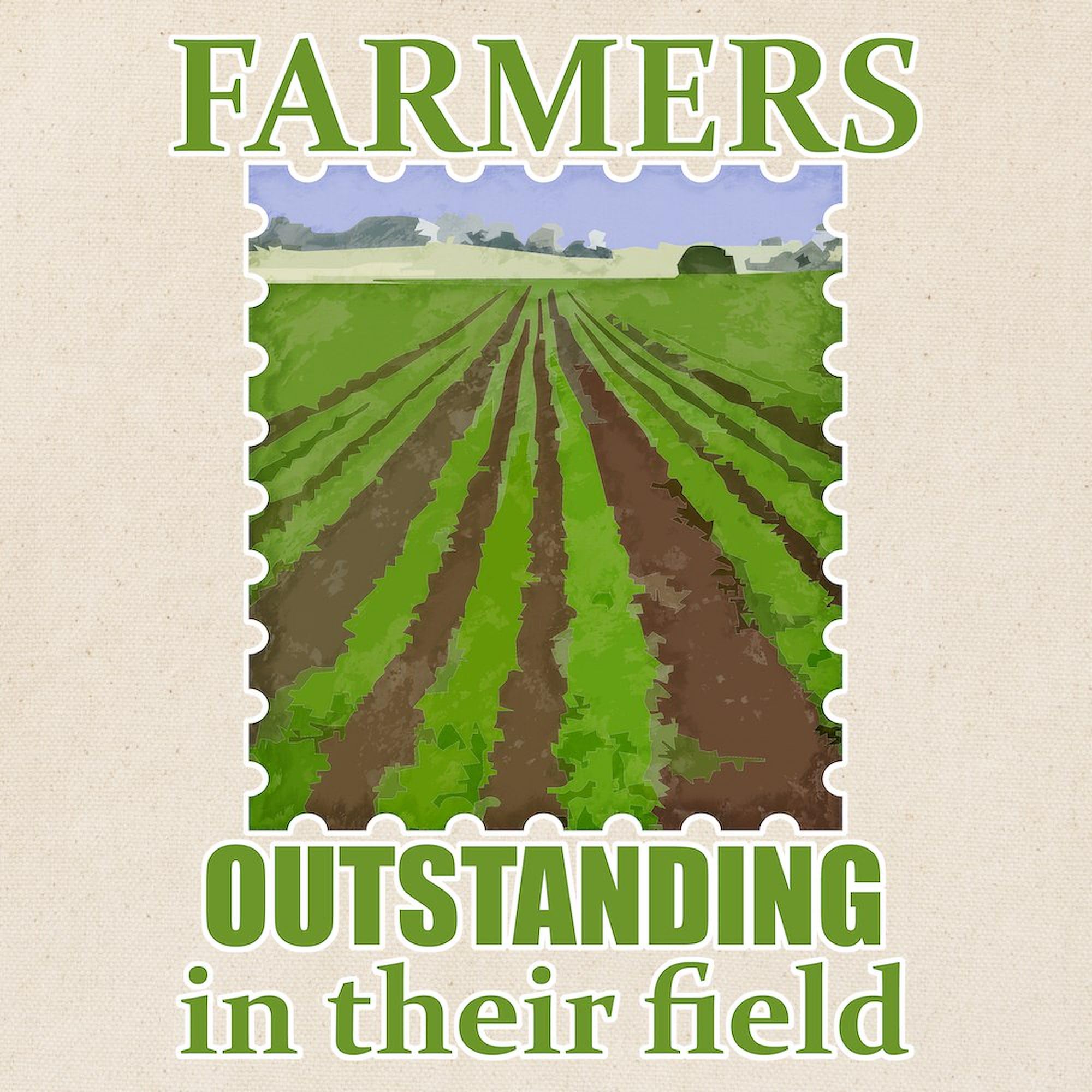 Outstanding Farmers Tote Bag - Natural Canvas Reusable Shopping Bag for Groceries, Farmers Market & Eco-Friendly Lifestyle