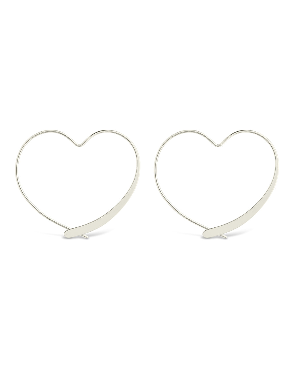 Rorie Heart Threader Hoops - Dainty Gold Earrings for Women, Minimalist Heart-Shaped Threader Earrings for Everyday Wear | Perfect for Date Night, Office & Casual Outfits