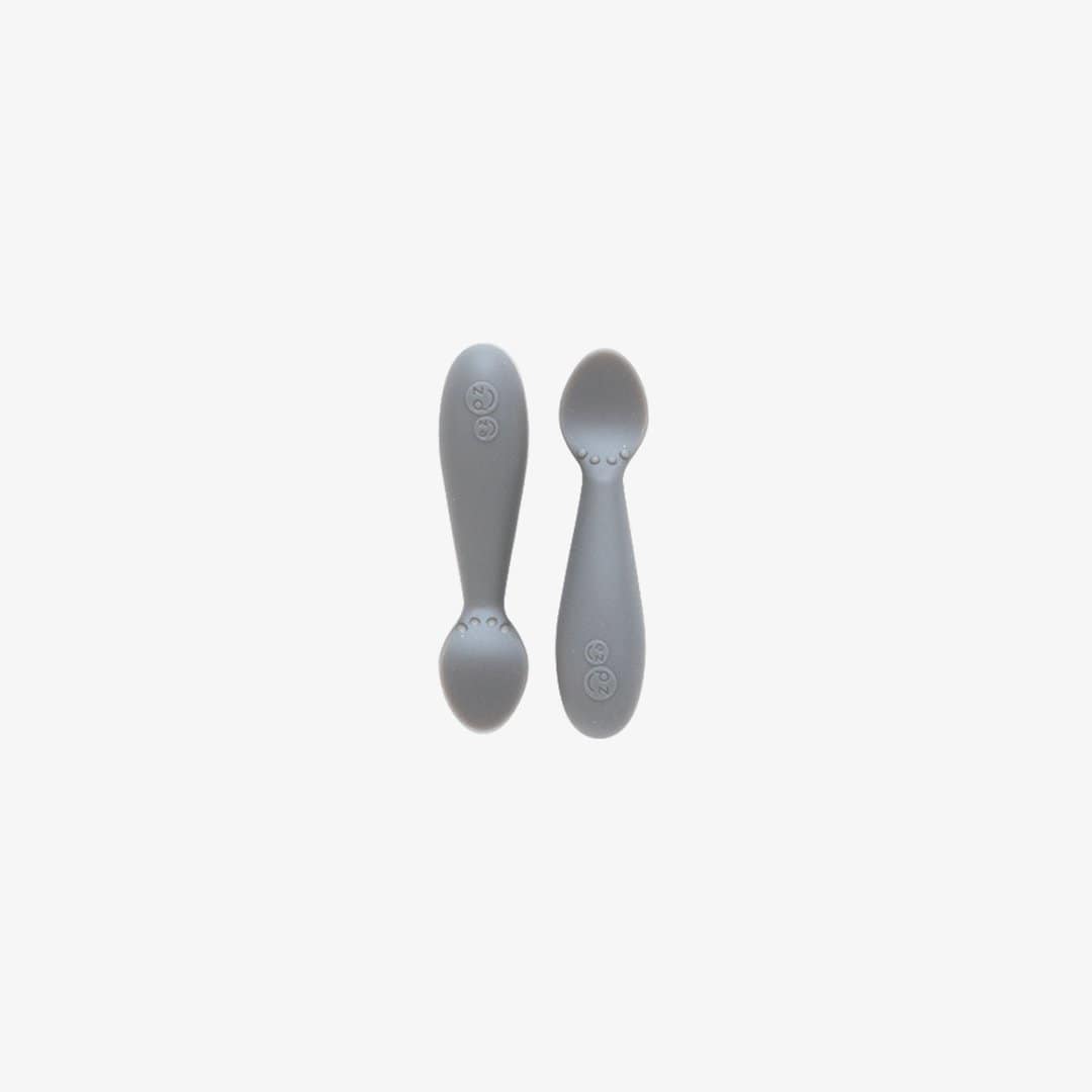 EZPZ Tiny Spoon Twin Pack - Silicone Baby Spoons for Self Feeding | BPA-Free, Soft & Safe for Infants | Perfect for Baby-Led Weaning & First Foods