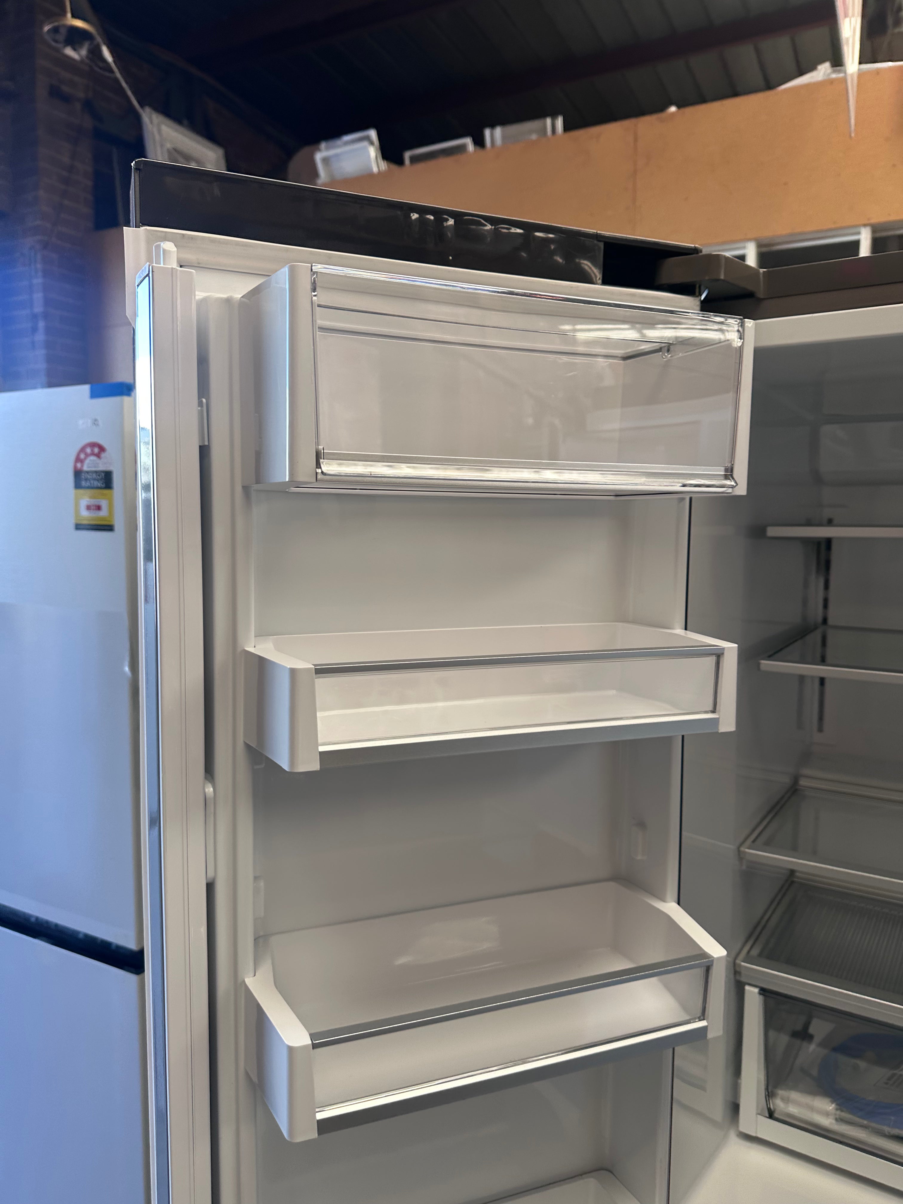 Fisher & Paykel RF605QNUVB1 538L Black Stainless Steel French Door Refrigerator - Factory Second | Perfect for Modern Kitchens & Open-Plan Living Spaces