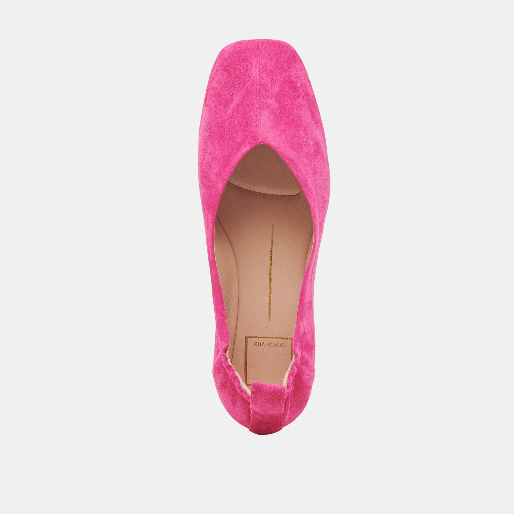 VINNIE Women's Ballet Flats - Fuchsia Suede Comfortable Slip-On Shoes for Casual Wear, Office & Travel