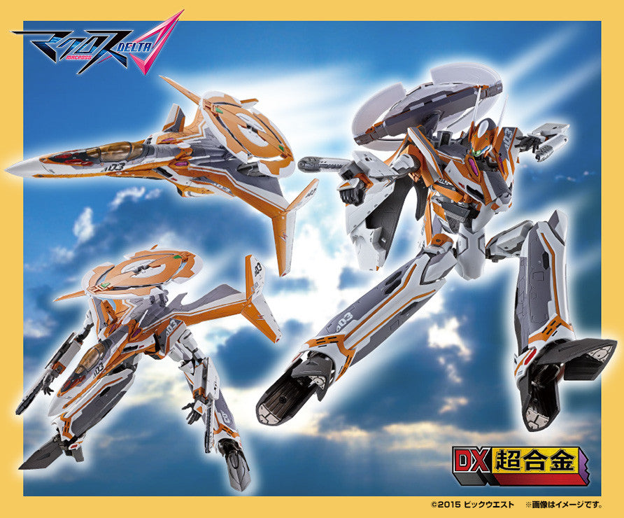 Bandai DX Chogokin Macross Delta VF-31E Siegfried Super Dimension Fortress Action Figure - Collectible Anime Model for Display & Play