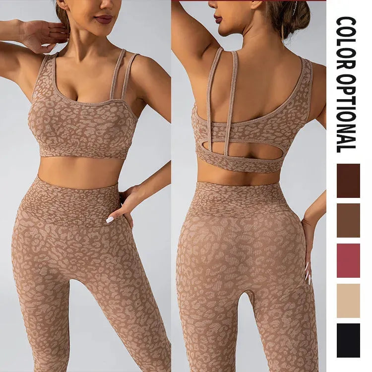 **Women's Yoga Set - Seamless Leggings & Sports Bra - Gym Workout Running Fitness Clothes - Perfect for Yoga, Pilates, and Active Lifestyle**
